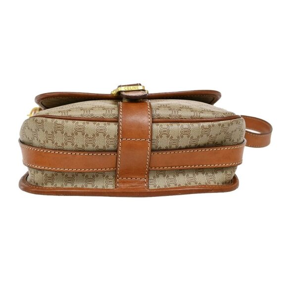 CELINE Logo Macadam Pattern Shoulder Tote Bag PVC Leather Brown GHW 30KA807 - Picture 5 of 15